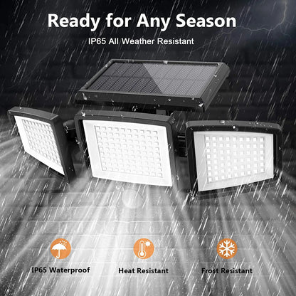 SZRSTH Solar Lights Outdoor - 210 LED 2500LM Waterproof Motion Sensor Security Lights with Wireless Remote Flood Lights for Patio Garage Yard Entryways
