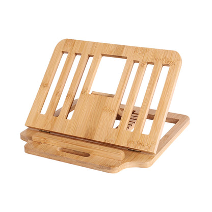Foldable Bamboo Laptop Stand Adjustable Desk Riser