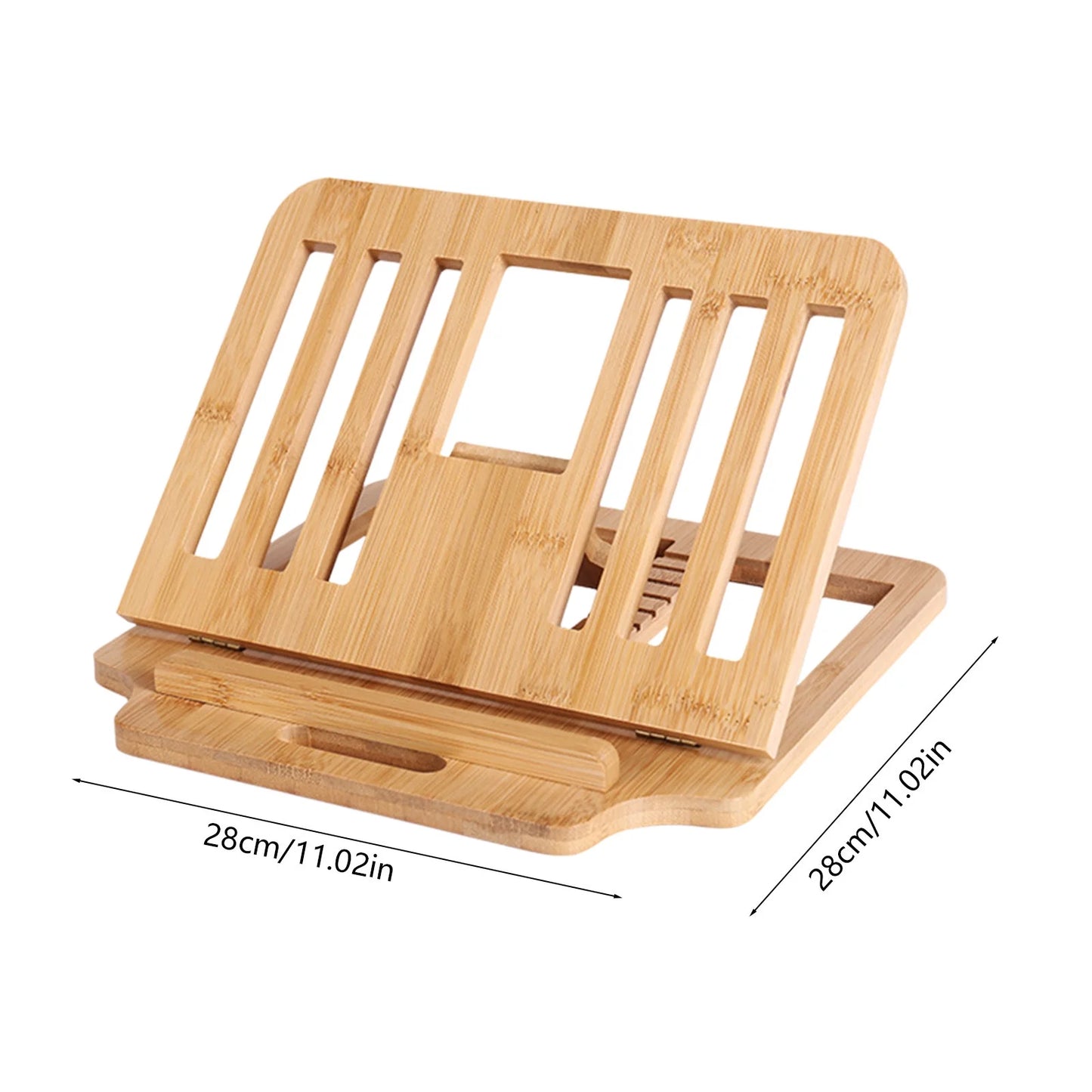 Foldable Bamboo Laptop Stand Adjustable Desk Riser